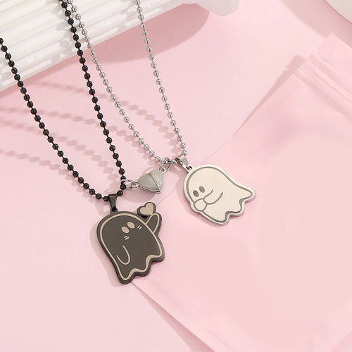 love ghost couple necklace
