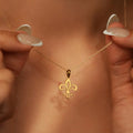Stainless steel Fleur de lis necklace pendant